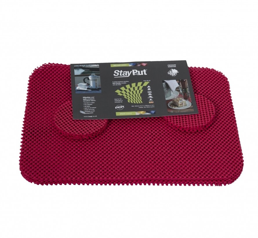 Anti-slip placemat en onderzetter set