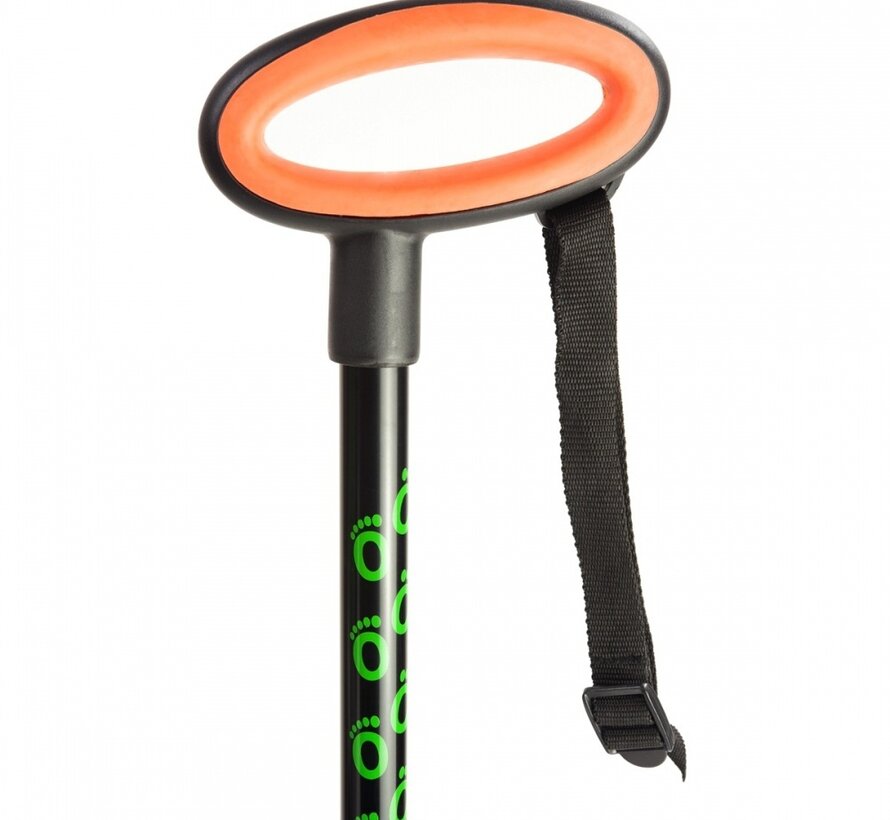 Wandelstok met ovalen handvat