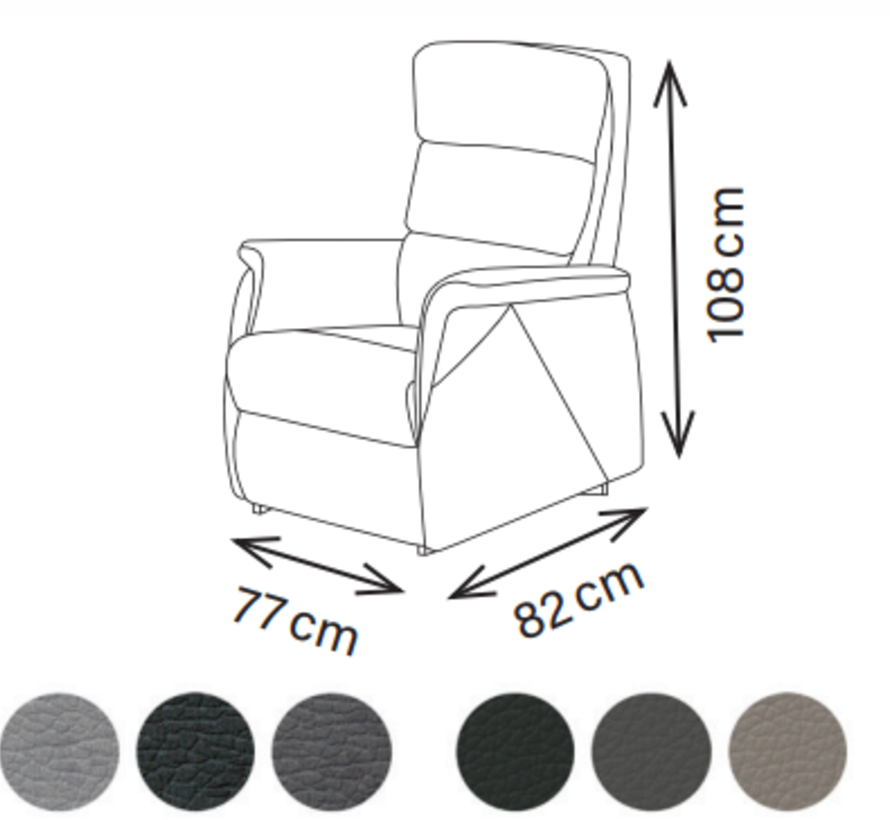 Gcare Confort 2-motorige kantelzetel Medium