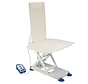 Electrische badlift Aquajoy met zij flappen, wit.