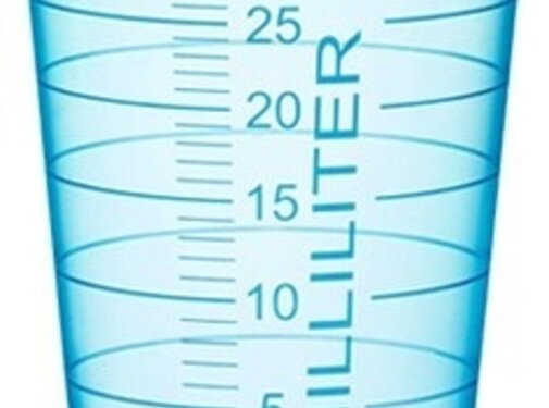 Medicijnbekers 25-30 cc - hoog model