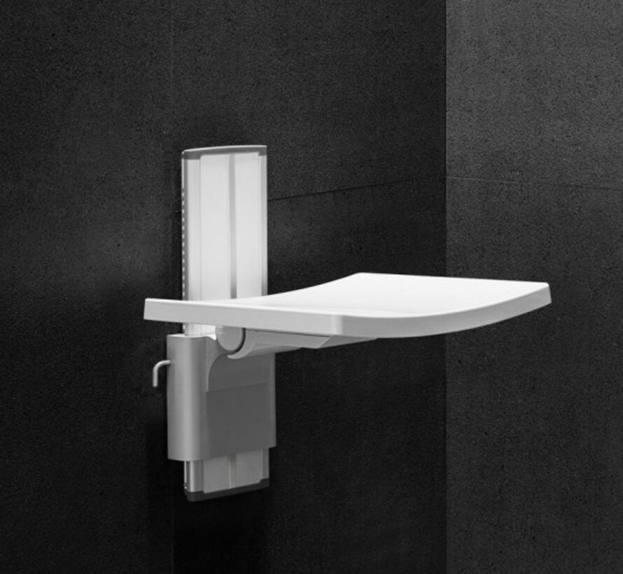 Design douchezit, hoogteverstelbaar, verchroomd