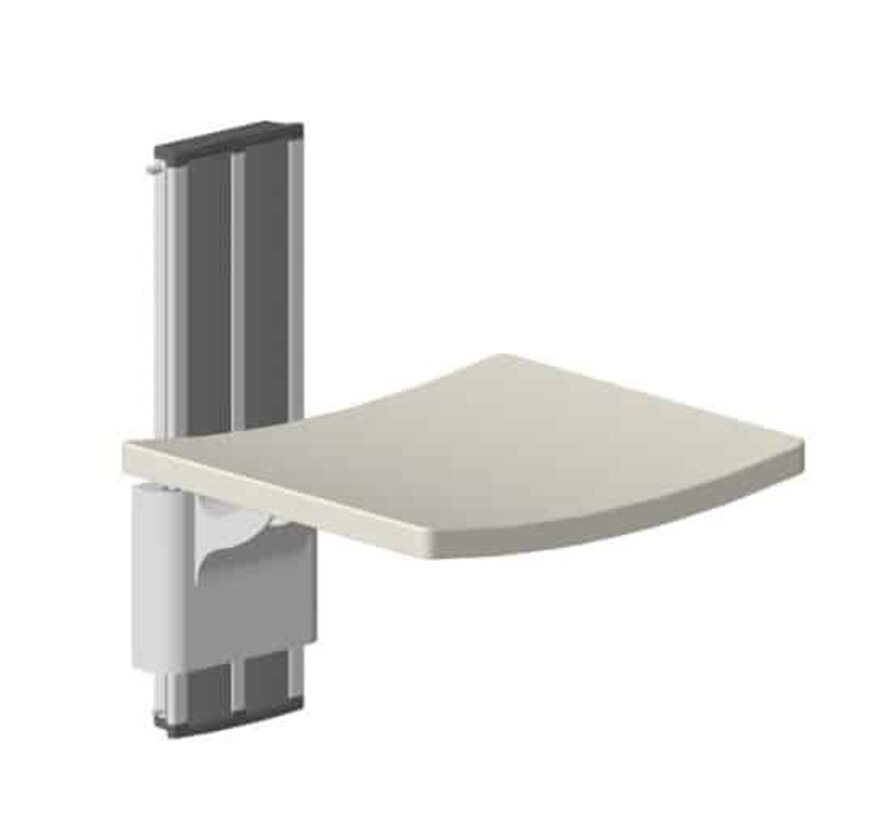 Design douchezit, hoogteverstelbaar, verchroomd