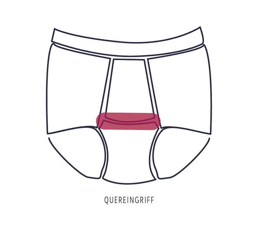 Boxershort met horizontale opening