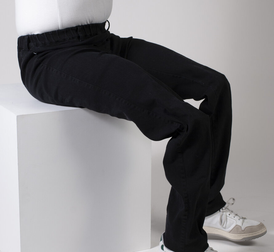 Broek op elastiek - zwarte jeans