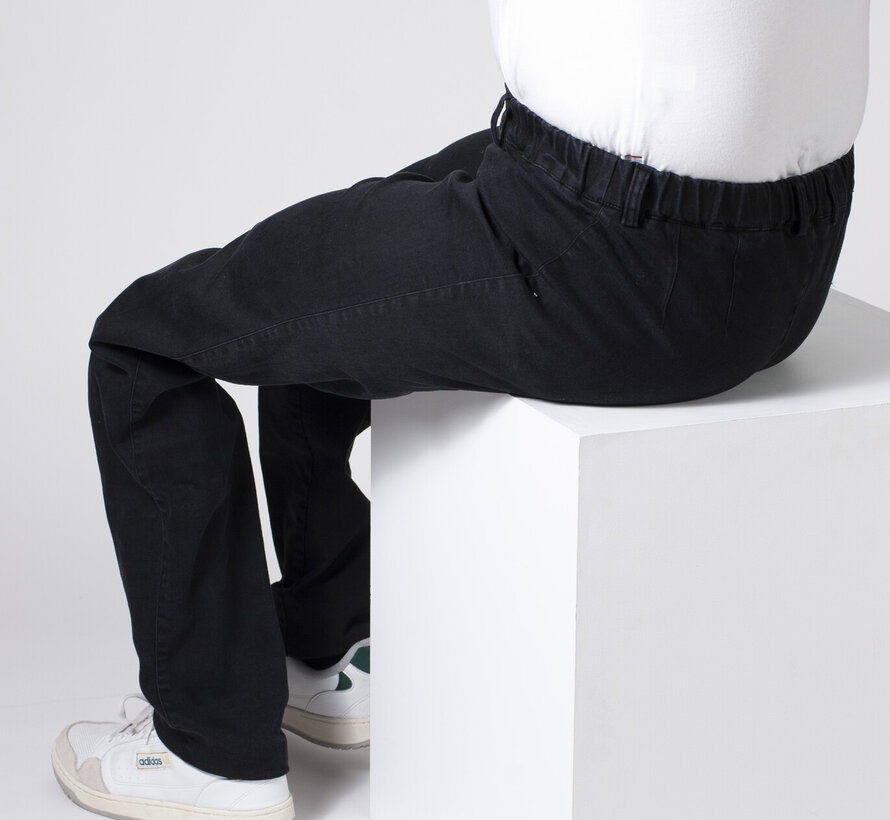 Broek op elastiek - zwarte jeans