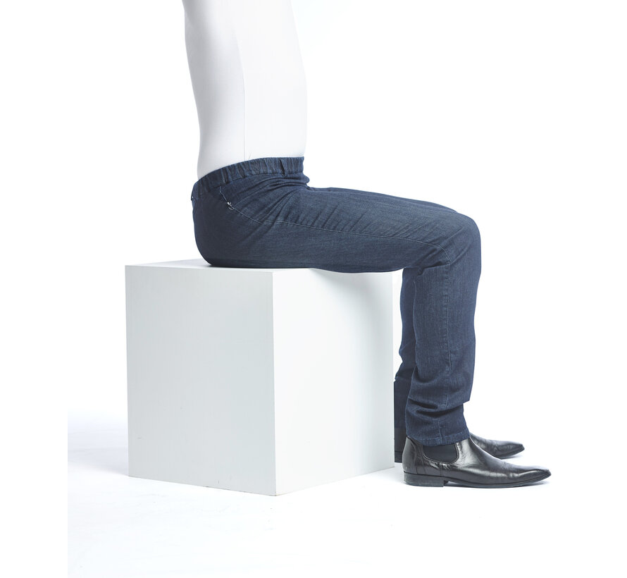 Broek op elastiek - blauwe jeans