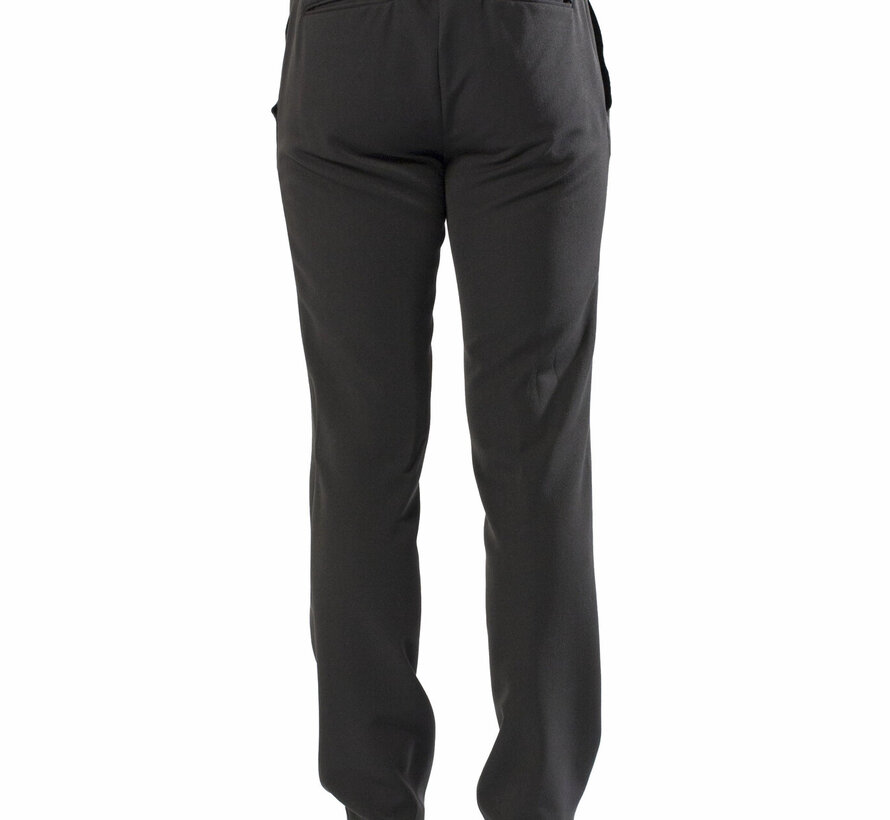 Broek met elastiek - zwart wol