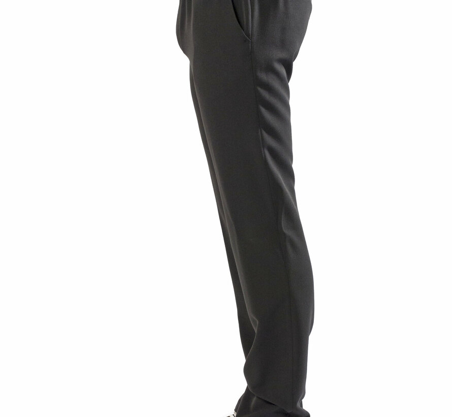Broek met elastiek - zwart wol