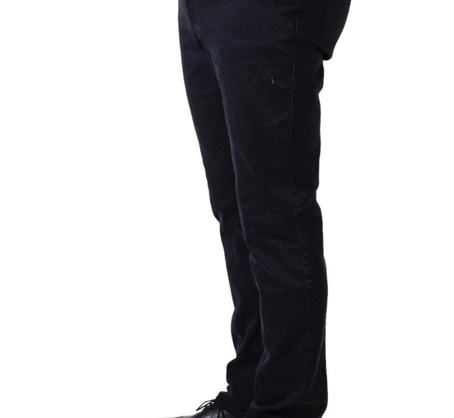5 pocket broek met elastiek - zwarte jeans
