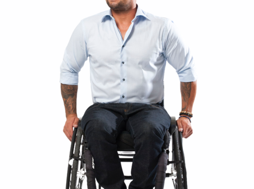 Sportieve rolstoelbroek - donkere jeans