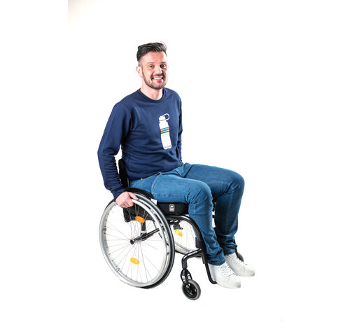 Sportieve rolstoelbroek -  blauwe jeans