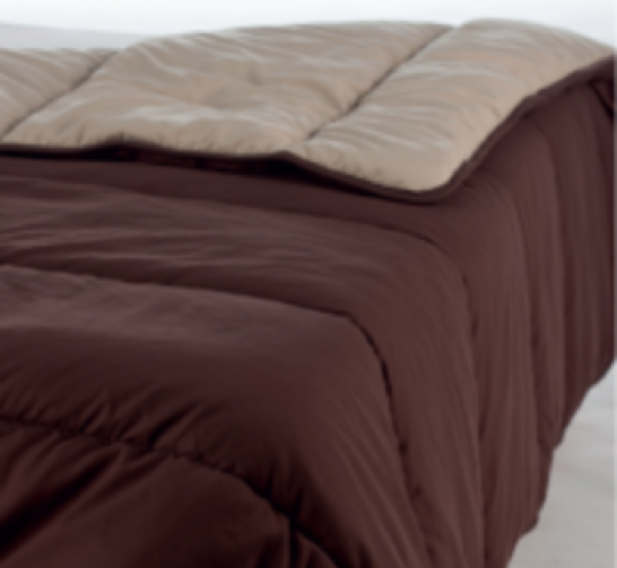 Dekbed met flap, 1 persoon, 150 x 220 cm, tweekleurig