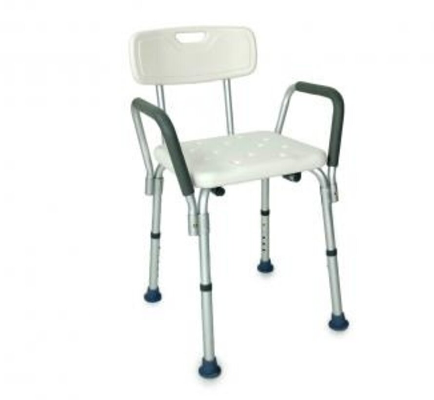 Douchestoel regelbare hoogte met afneembare armleuningnen