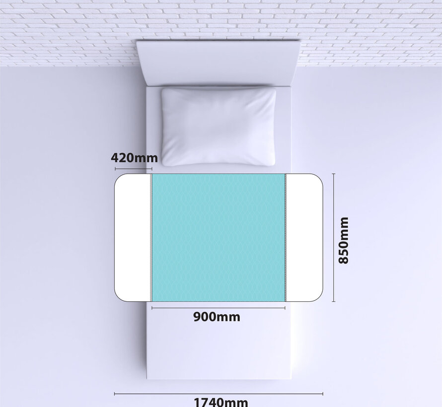 Wasbare incontinentie bed onderleggers - Set van 2 met plooiflappen