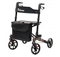 GCare Advance rollator 4 wielen, plooibaar, zwart aluminium