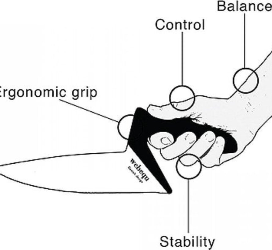Ergonomische vleesmes Soft Touch, zwart