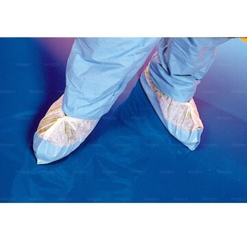 Schoenbeschermers met zool wit/blauw - Doos van 400