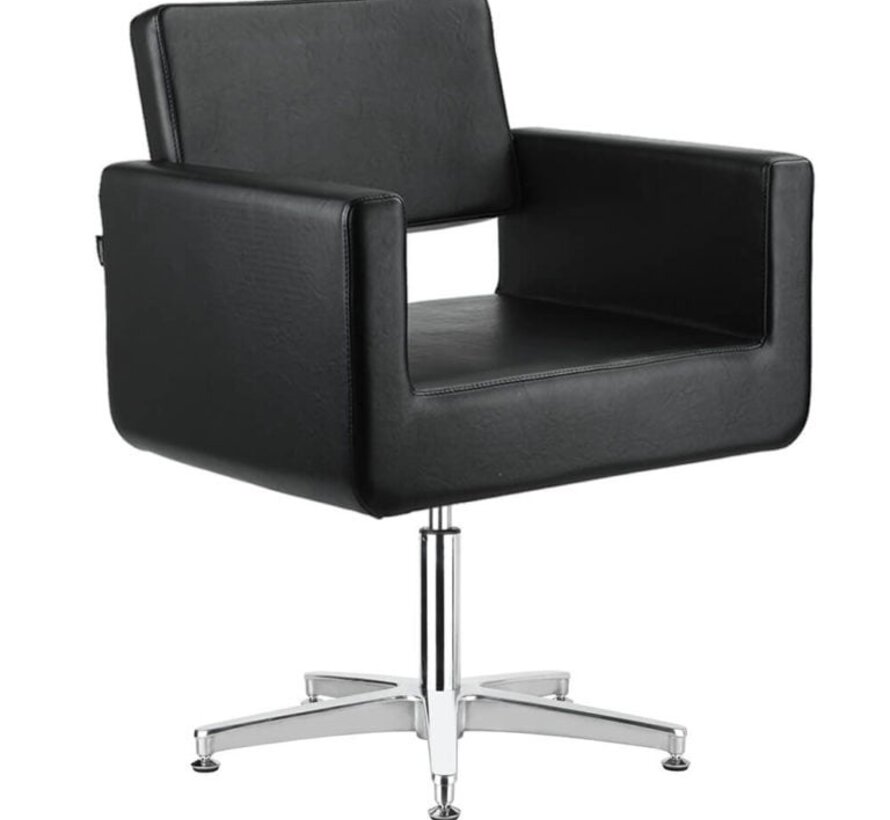 Draaibare kapperzetel Odeon, verstelbare hoogte, 5 poten, zwart.