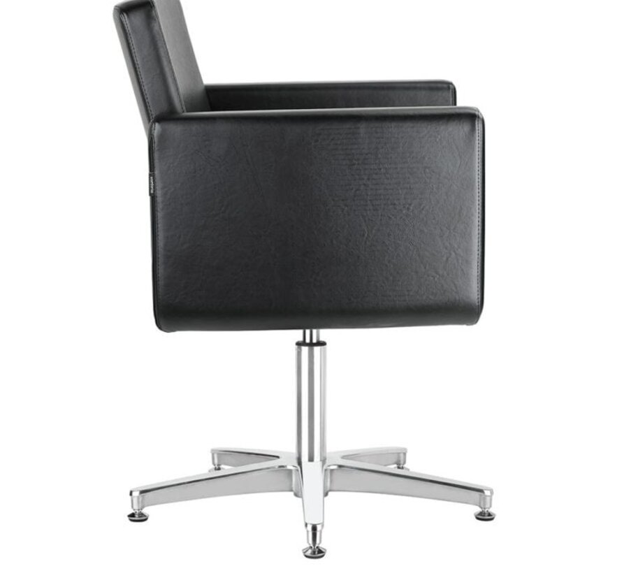 Draaibare kapperzetel Odeon, verstelbare hoogte, 5 poten, zwart.