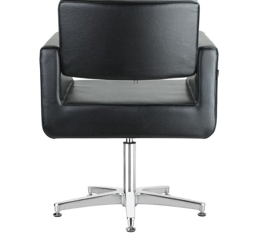 Draaibare kapperzetel Odeon, verstelbare hoogte, 5 poten, zwart.