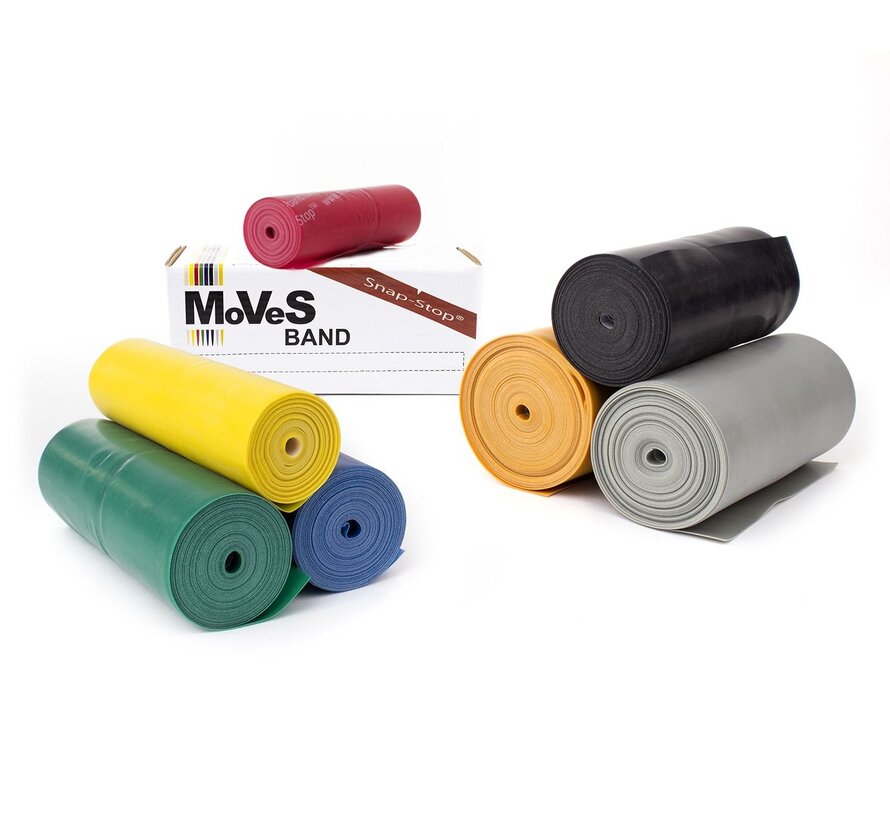 Elastische Therapieband latex 5,5 m - In 3 kleuren en 3 sterktes beschikbaar
