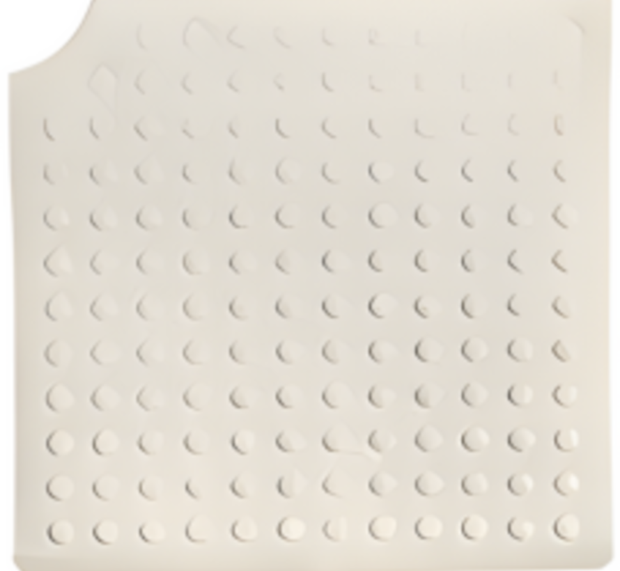 Douchemat, met zuignappen, wit, 54 x 54 cm