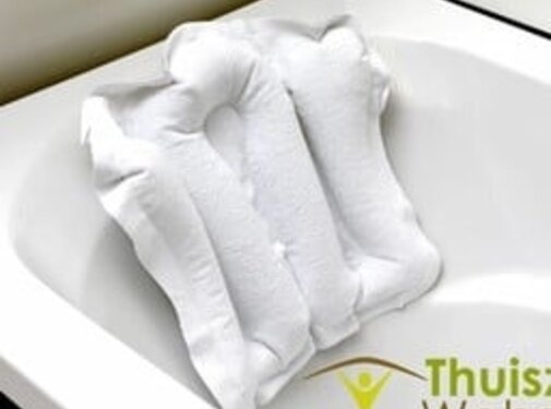 Opblaasbaar hoofdkussen voor in bad