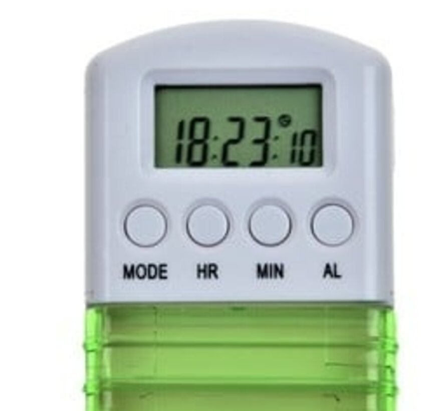 Medicijnalarm met 7 alarmen tril-en geluid