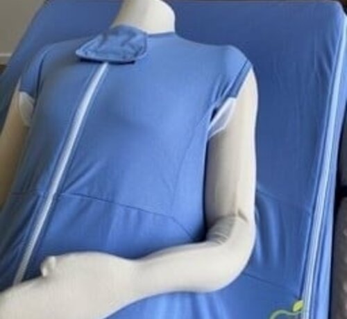 Geïntegreerd verpleegdeken zonder mouwen - met of zonder middenrits