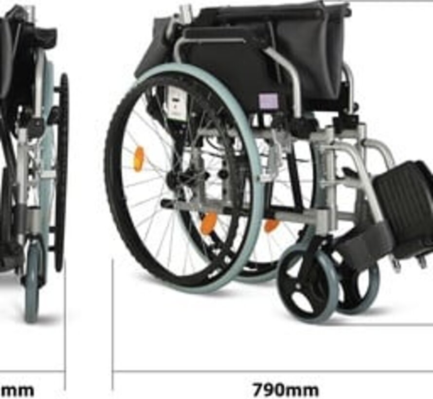 Deluxe lichtgewicht rolstoel - verkrijgbaar in verschillende kleuren