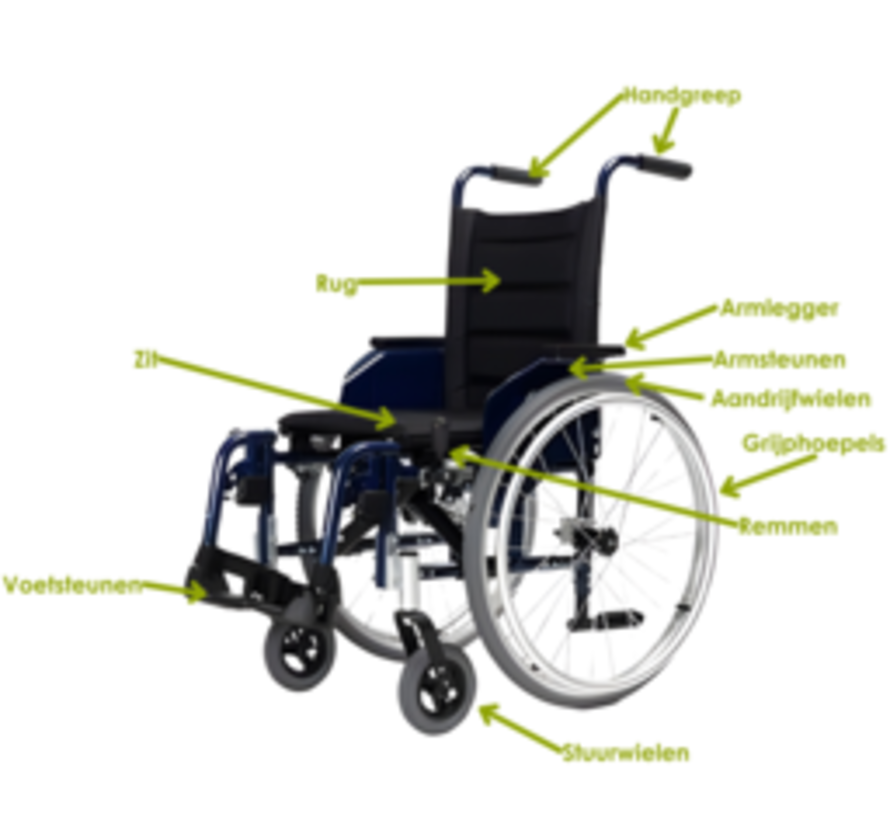 Compacte lichtgewicht rolstoel voor kinderen Eclips X4