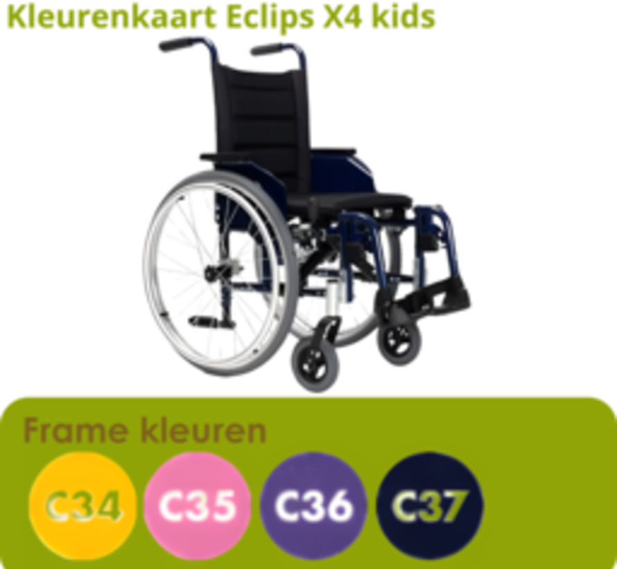 Compacte lichtgewicht rolstoel voor kinderen Eclips X4