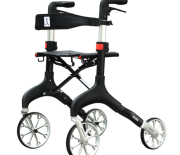 Manhattan rollator Zwart (inclusief tas en rugleuning)