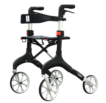 Manhattan rollator Zwart (inclusief tas en rugleuning)