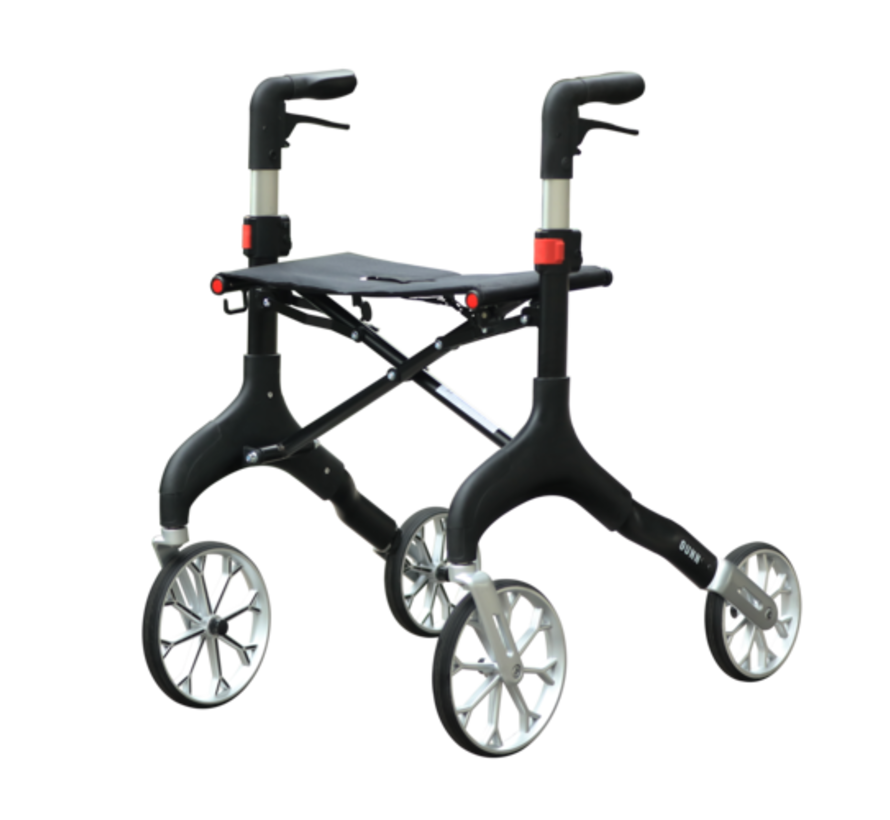 Manhattan rollator Zwart (inclusief tas en rugleuning)