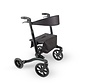 Dubbel opvouwbare zwarte rollator