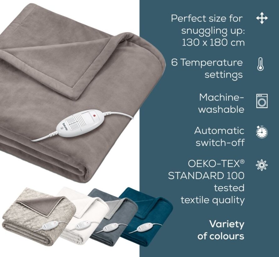 Cosy elektrische bovendeken, taupe
