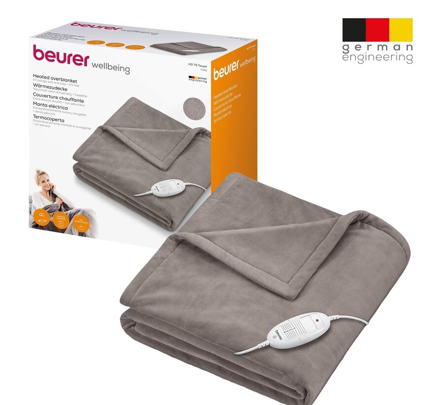 Cosy elektrische bovendeken, taupe