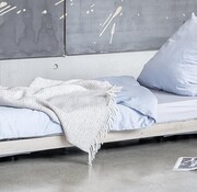 Floorline 15-80 bed, hoge panelen 51F, houten lattenbodem, 2 lange telescopische zijhekken