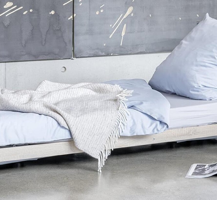 Floorline 15-80 bed, hoge panelen 51F, houten lattenbodem, 2 halve telescopische zijhekken