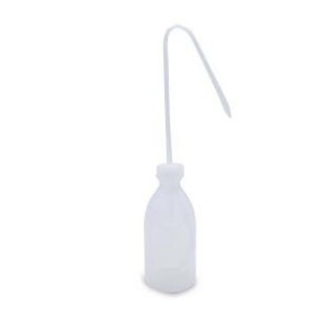 Spoelfles met zwanenhals, 250 cc.