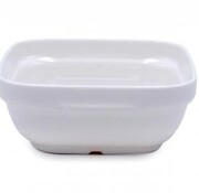 Vierkante kom van polycarbonaat, wit