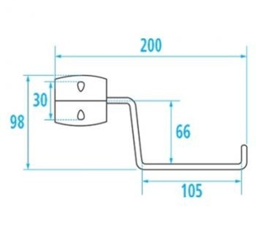 Toiletroldispenser, wit