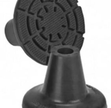 Stokdop extra breed 8 cm voor wandelstok 16 mm, zwart.