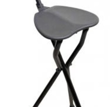 Driepikkel met zitje, zwart.