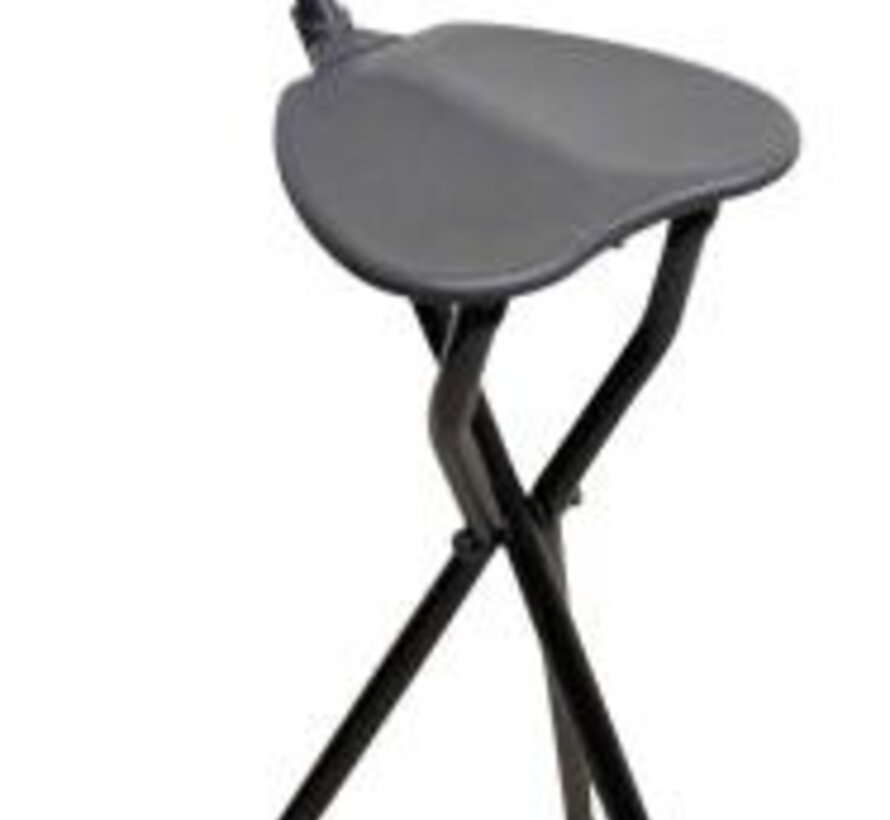 Driepikkel met zitje, zwart.