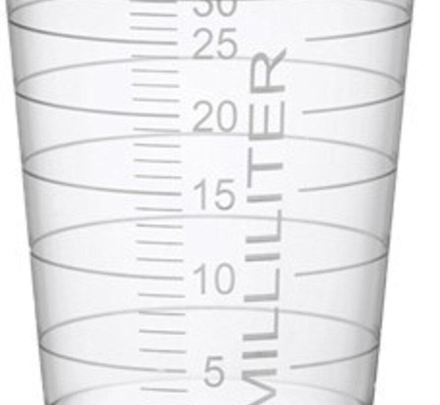 Medicijnbekers 25-30 cc - hoog model