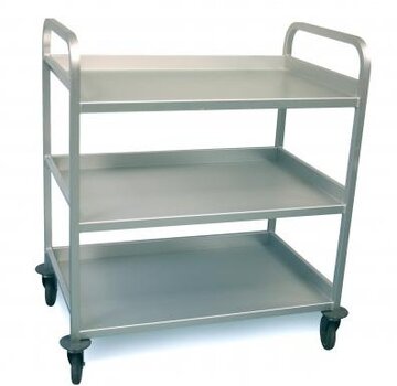 Serveerwagen in geanodiseerd aluminium