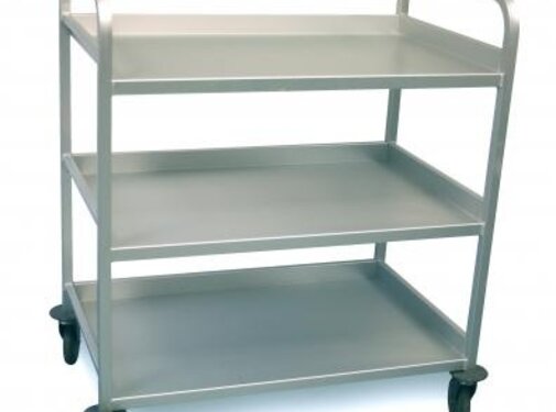 Serveerwagen in geanodiseerd aluminium